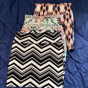 Bundle 3 Charlotte Russe Body-con Skirts